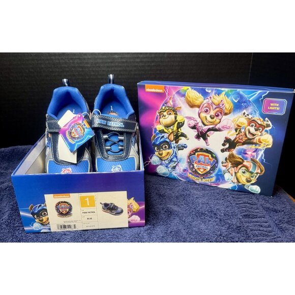 Nickelodeon Paw Patrol Kids Light-Up Sneakers Size 1 With Box - Picture 3 of 5
